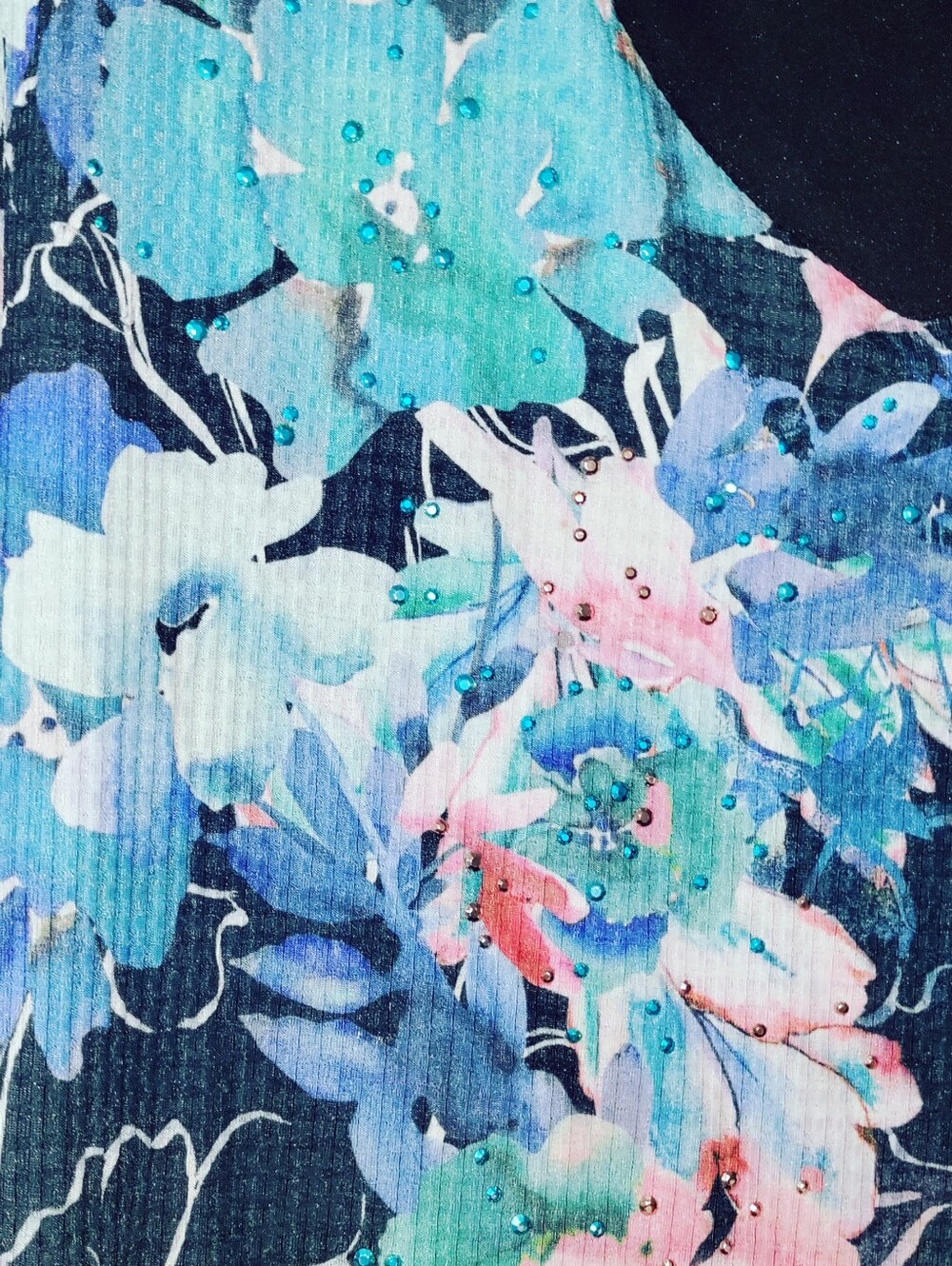 Catherines 4X 30/32 Blue Floral Tunic Top - Picture 2 of 5